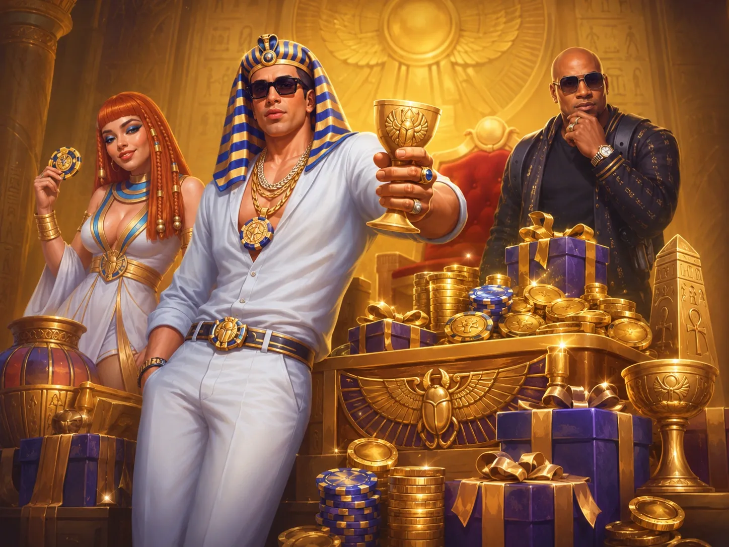 Egyptian Bonus Chips Gold Vault